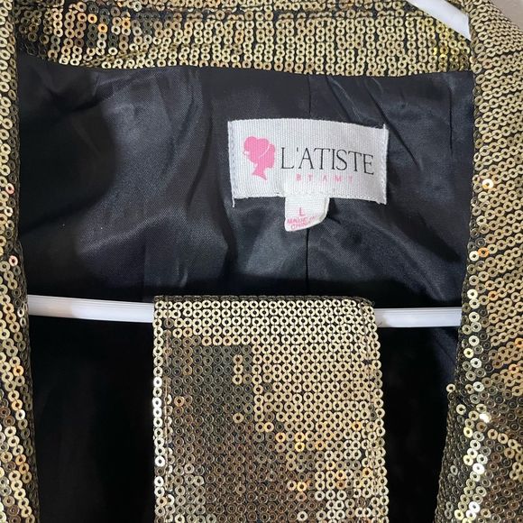 Latiste by Amy Gold Sequin Blazer - Picture 2 of 3